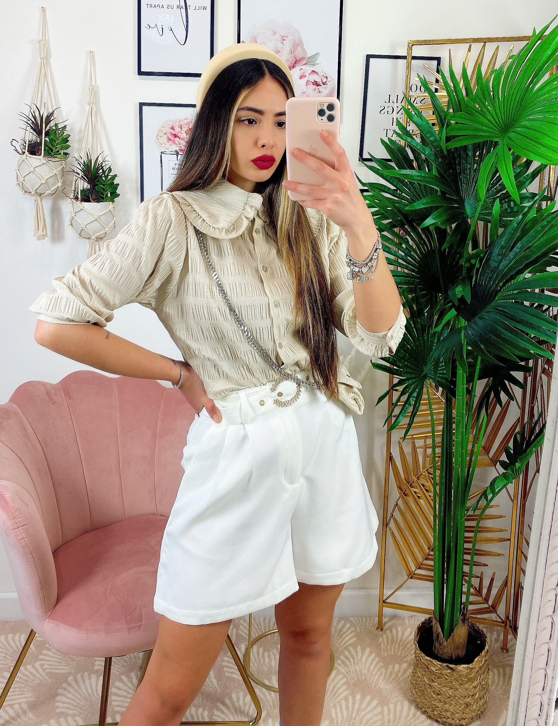 Short con cintura gioiello