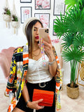 Top con catena in strass