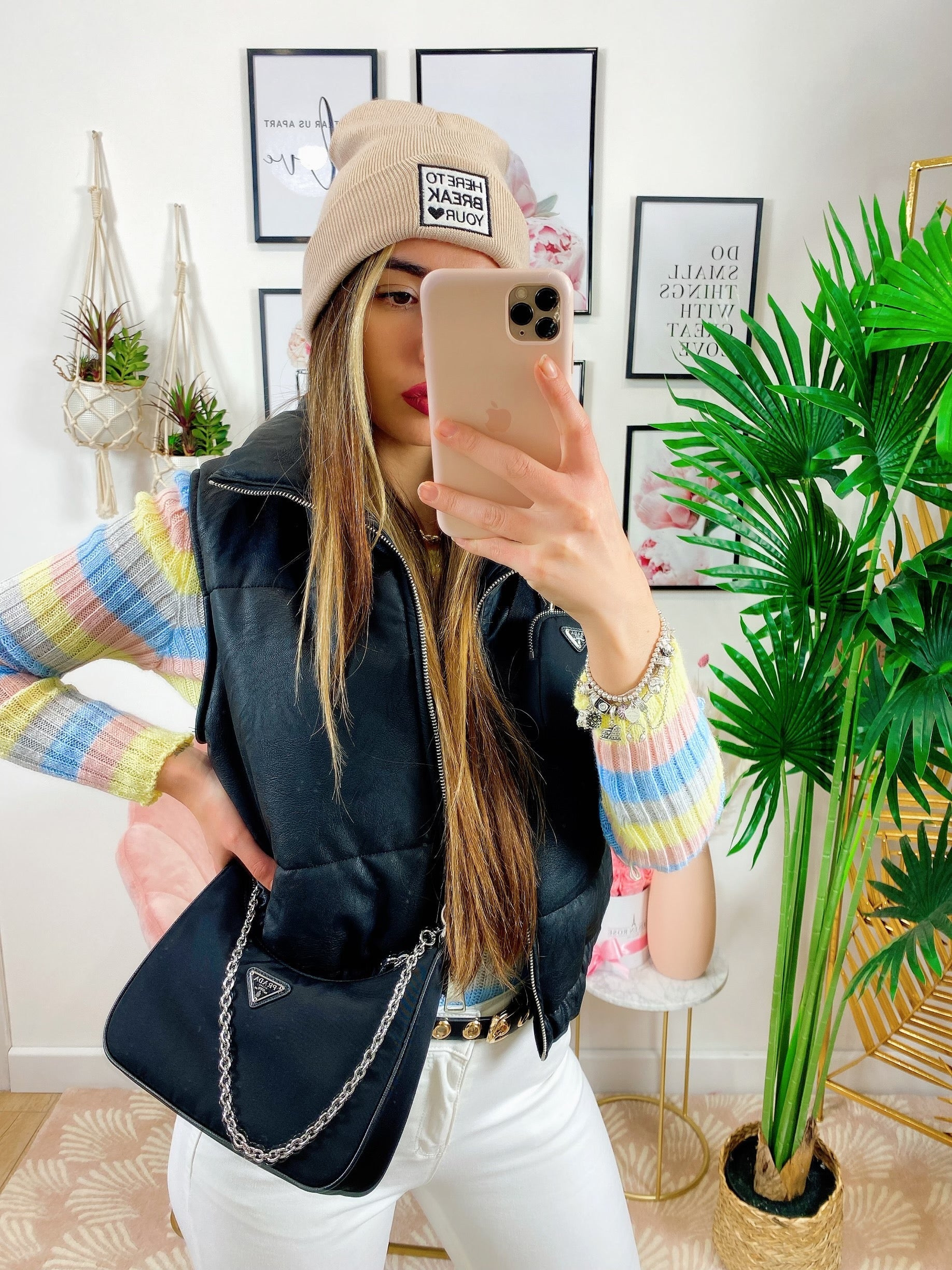 Bomber in ecopelle smanicato Nero