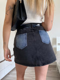 Gonna di Jeans compresa cintura Black