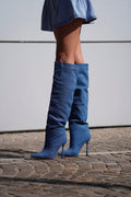 Stivale alto in jeans