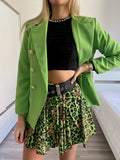 Gonna a ruota animalier lime
