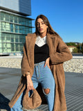 Cappotto Teddy Camel e pochette