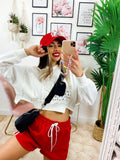 Short sportivo con righe