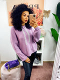 Felpa in maglia lilla