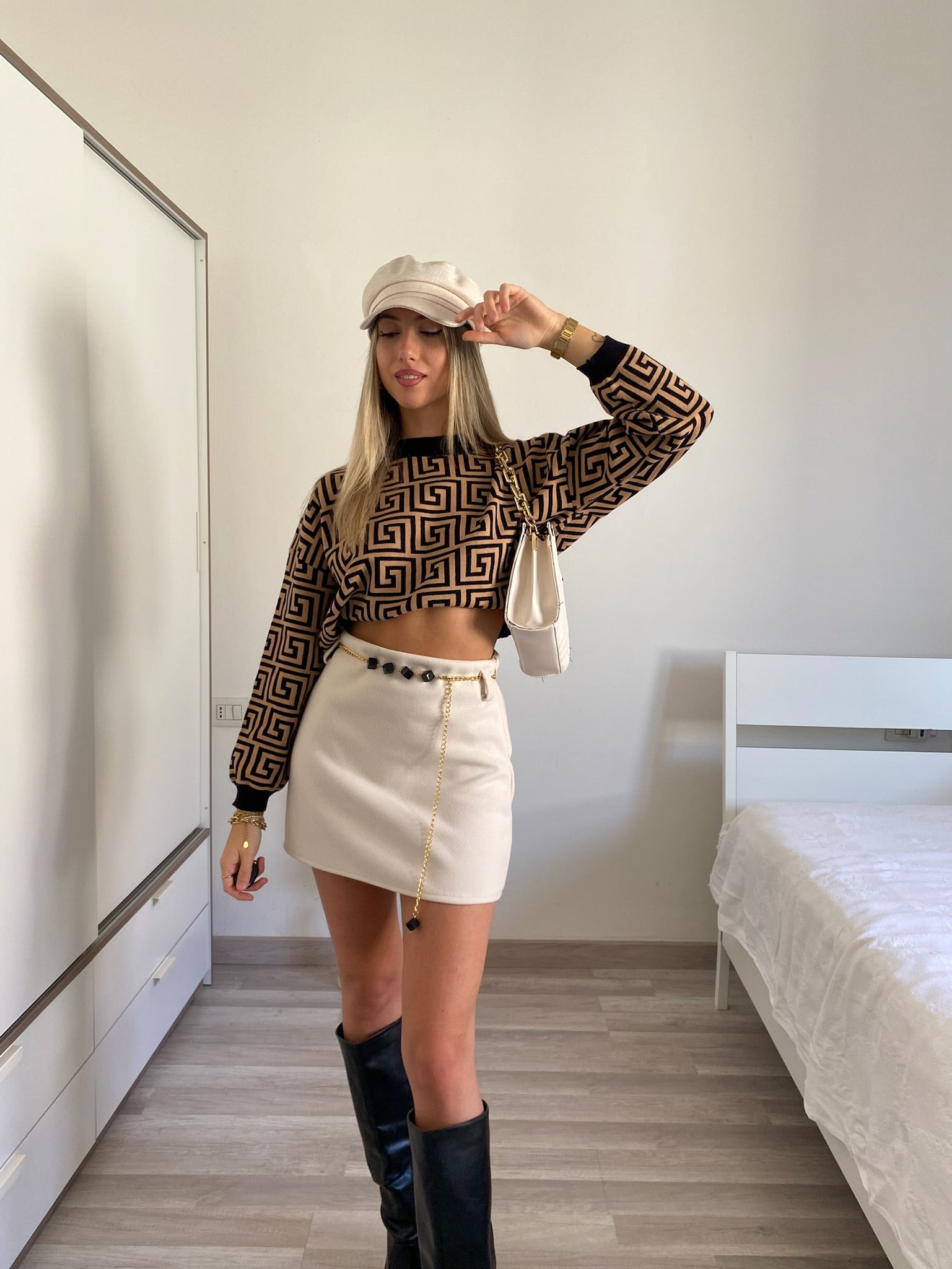 Maglione Vers nero Camel