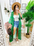 Kimono stampa bandana Verde