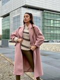 Cappotto over rosa