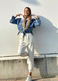 Giubbotto jeans con eco-pelo