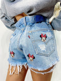 Short Levi’s Vintage stampa topolina e strappi