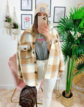 Giacca a quadri Beige