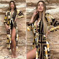 kimono nero gold con cintura
