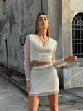 Completo bianco a retina