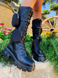 Biker Black alto con marsupi