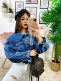 Giacca di jeans con elastico