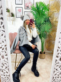 Cappotto corto Teddy grigio