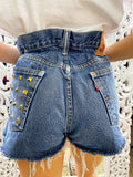 Short Vintage Levi’s bagno medio con borchie