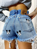 Short Levi’s Vintage con stampa topolino sfrangiato