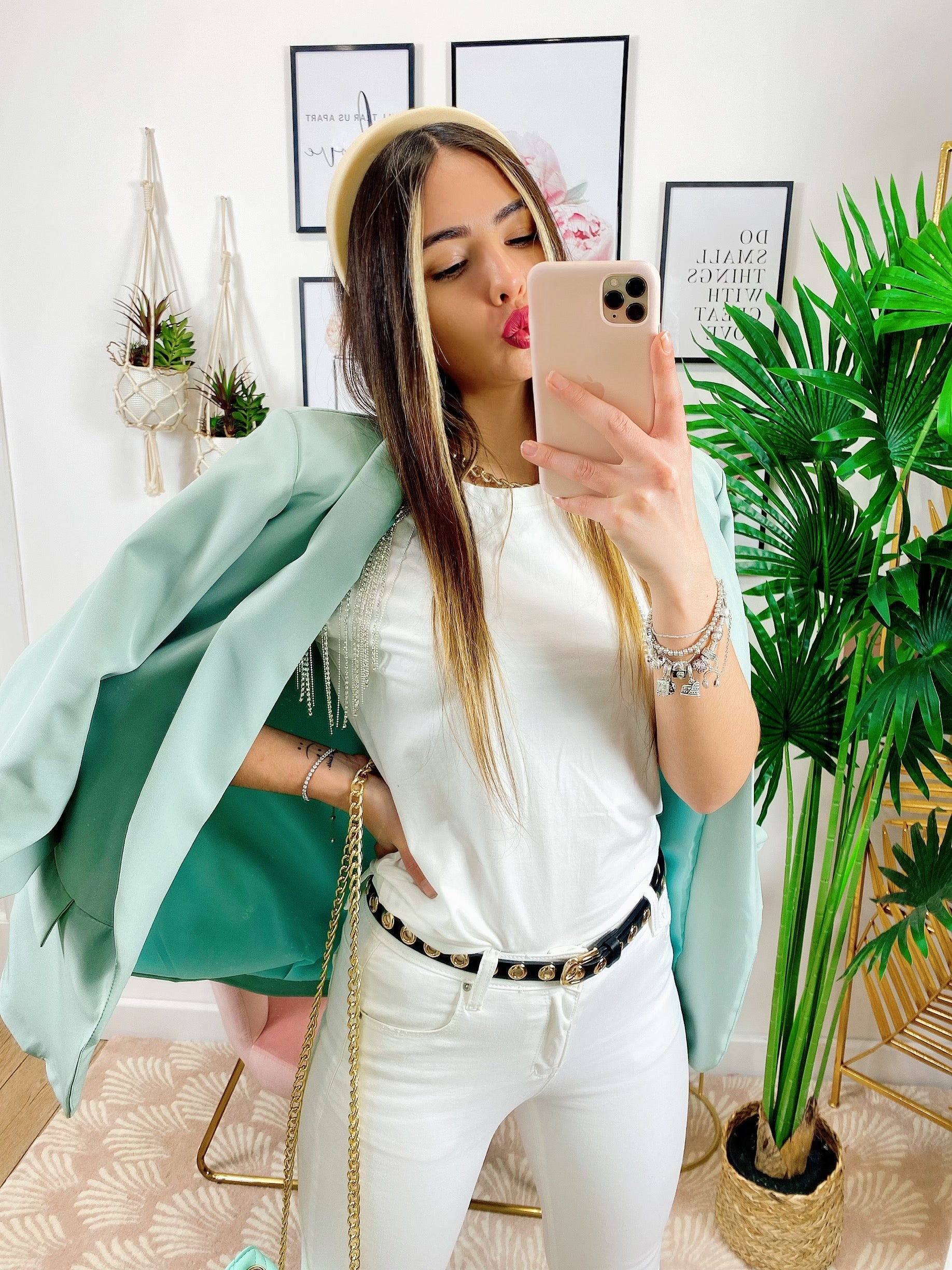 T-shirt con strass