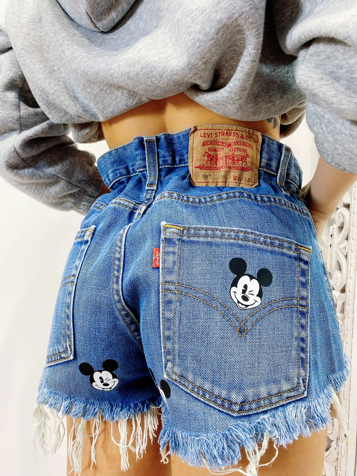 Short Levi’s Vintage con stampa topolino bagno medio