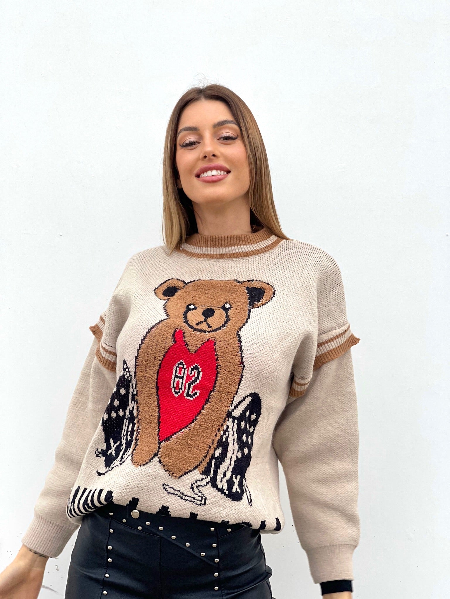 Maglione Teddy Soft Camel