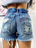 Short Levi’s Vintage con Borchie Argento