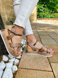 Sandali Con Corda Rosa Gold