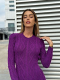 Abito a trecce schiena aperta purple