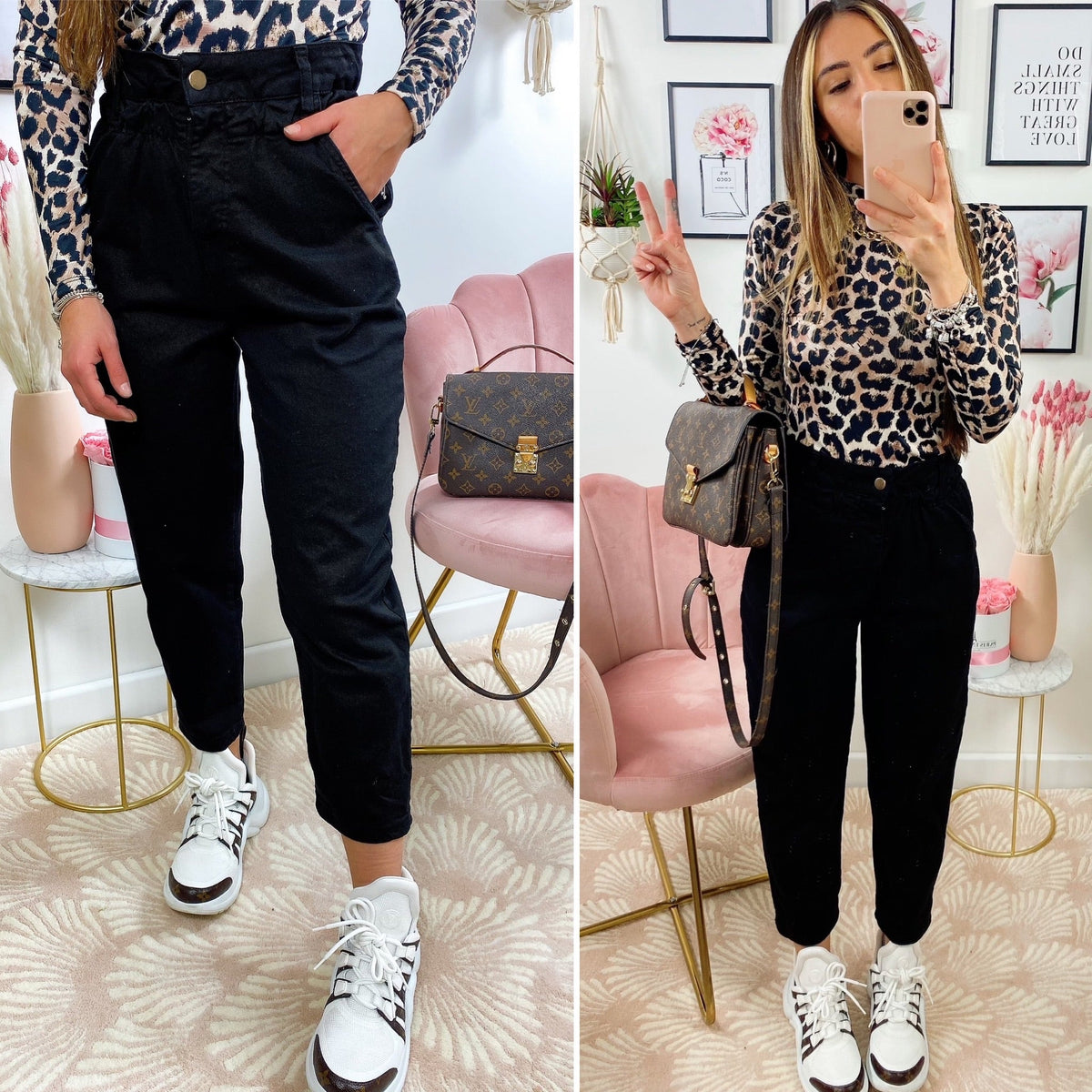 Jeans a vita alta Black Ballon