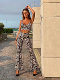 Completo animalier top e pantalone