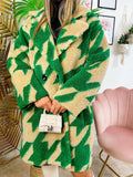 Cappotto pied de poule dettaglio verde