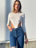 Body bianco con strass