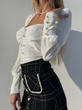 Maglia in ciniglia bianco