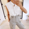 Camicia in cotone con spalline