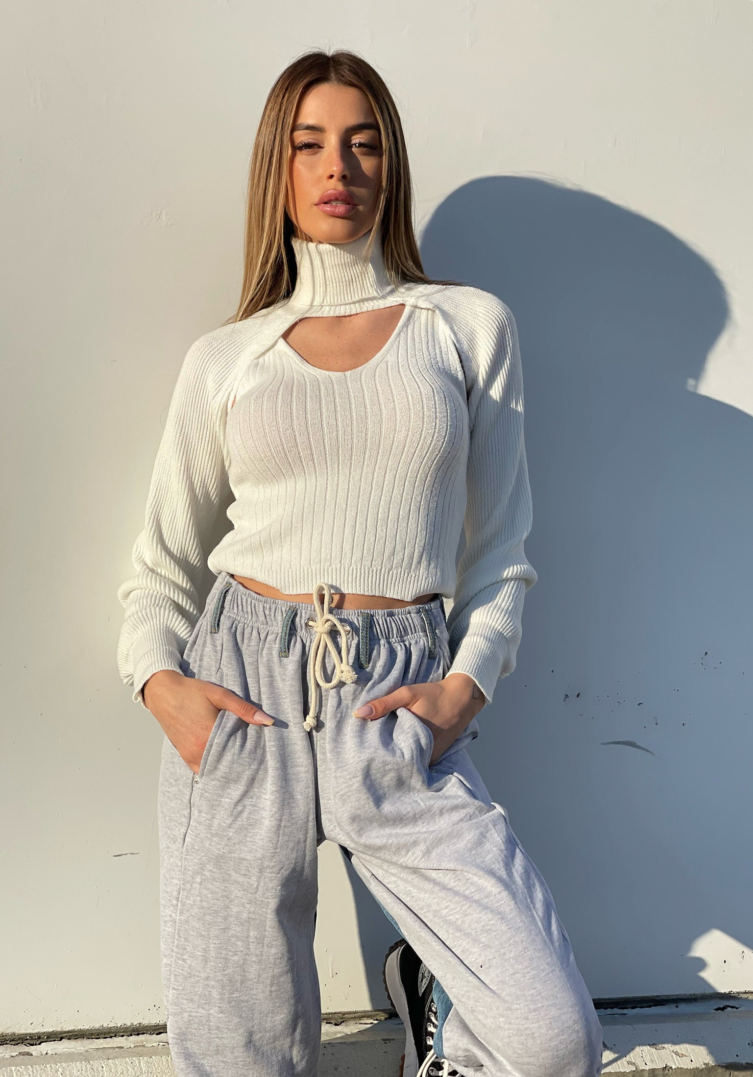 Maglioncino due pezzi bianco