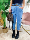 Jeans con cuori Nero