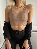 Bralette in pizzo nude