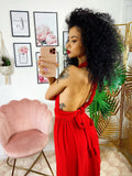 Dress Red carpet rosso gonna corta