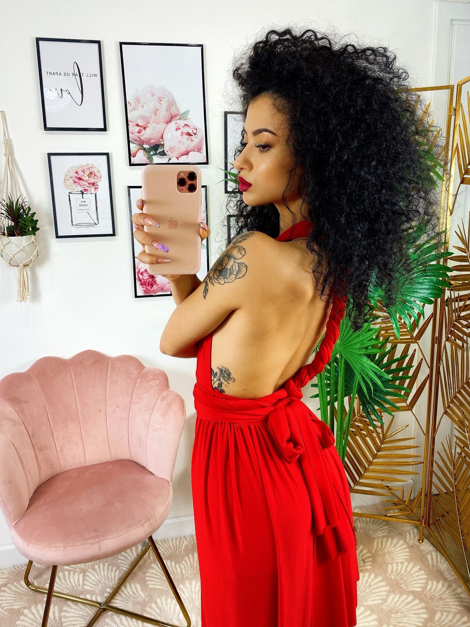 Dress Red carpet rosso gonna corta