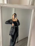 Cardigan in lurex zebrato nero