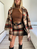 Gonna in tweed Camel red