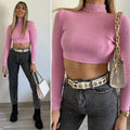 Maglioncino crop rosa