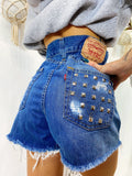Short Levi’s Vintage con Borchie Medio scuro