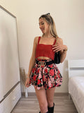 Top luxsequin rosso