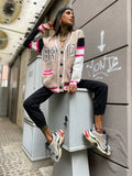 Cardigan influencer beige bianco
