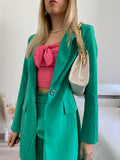 Completo oversize giacca e pantalone verde