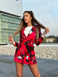 Completo giacca e gonna a fiori