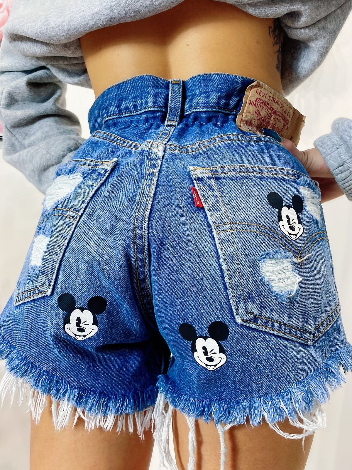 Short Levi’s Vintage con stampa topolino bagno medio