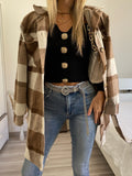 Giacca check choco nude