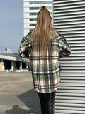 Giaccone a quadri Camel green